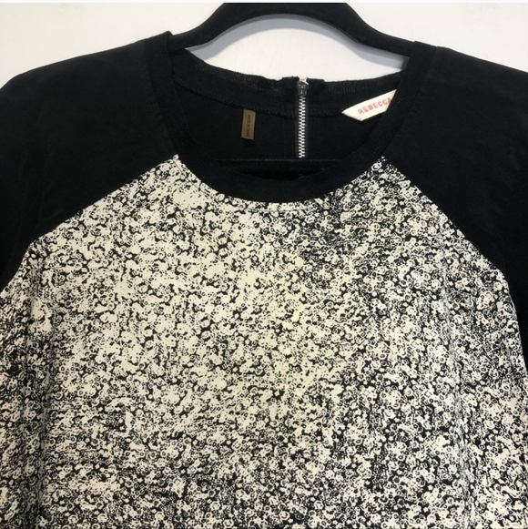 Rebecca Taylor Black and Gray Long Sleeve Top - Picture 4 of 11